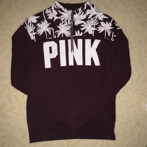 PINK long sleeve tropical sweatshirt